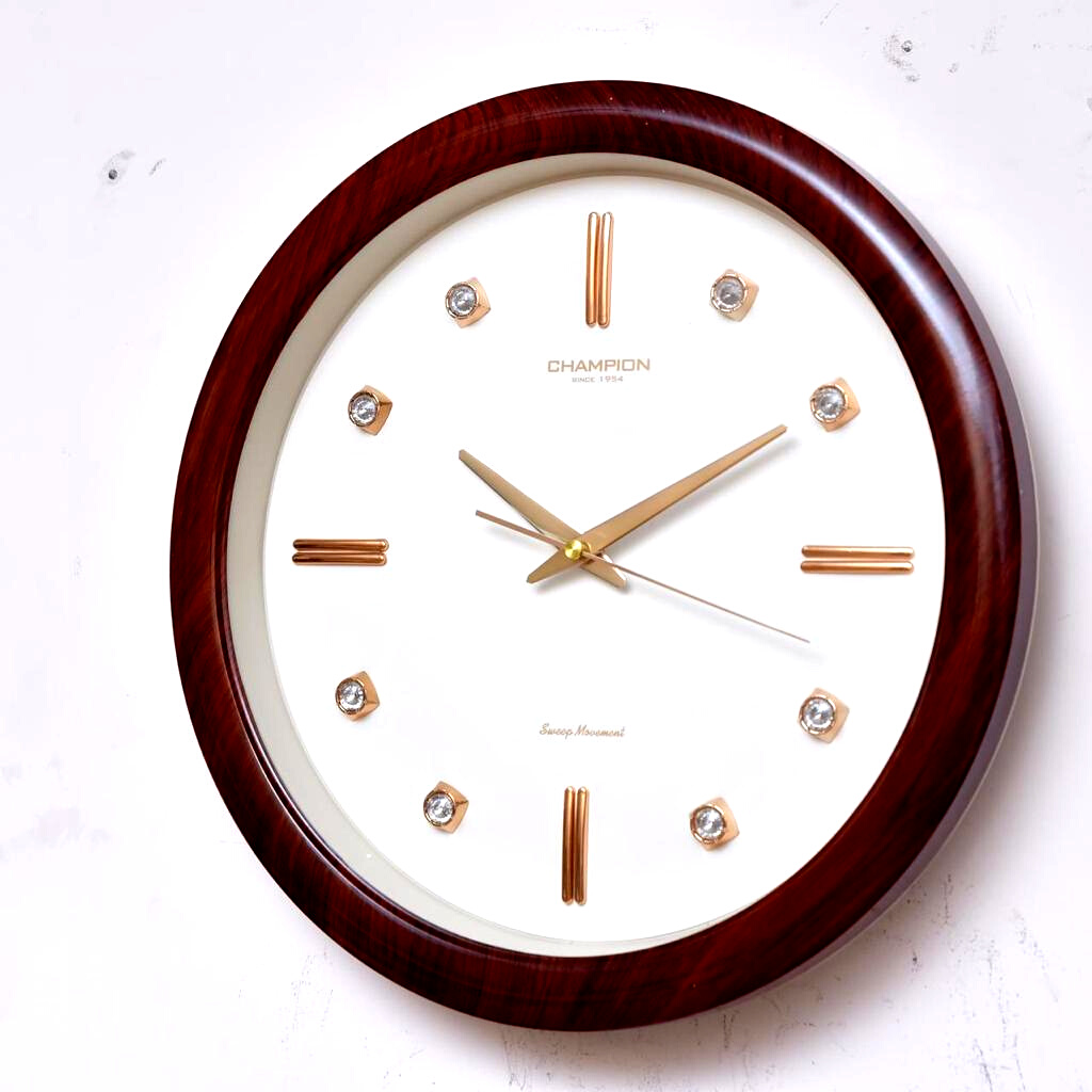 Amms non ticking Mahogany Diamond Wall Clock Amms Watches and Clocks