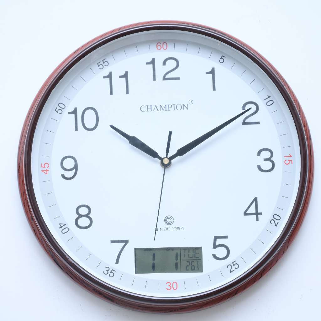 Champion Office LCD Wall Clock