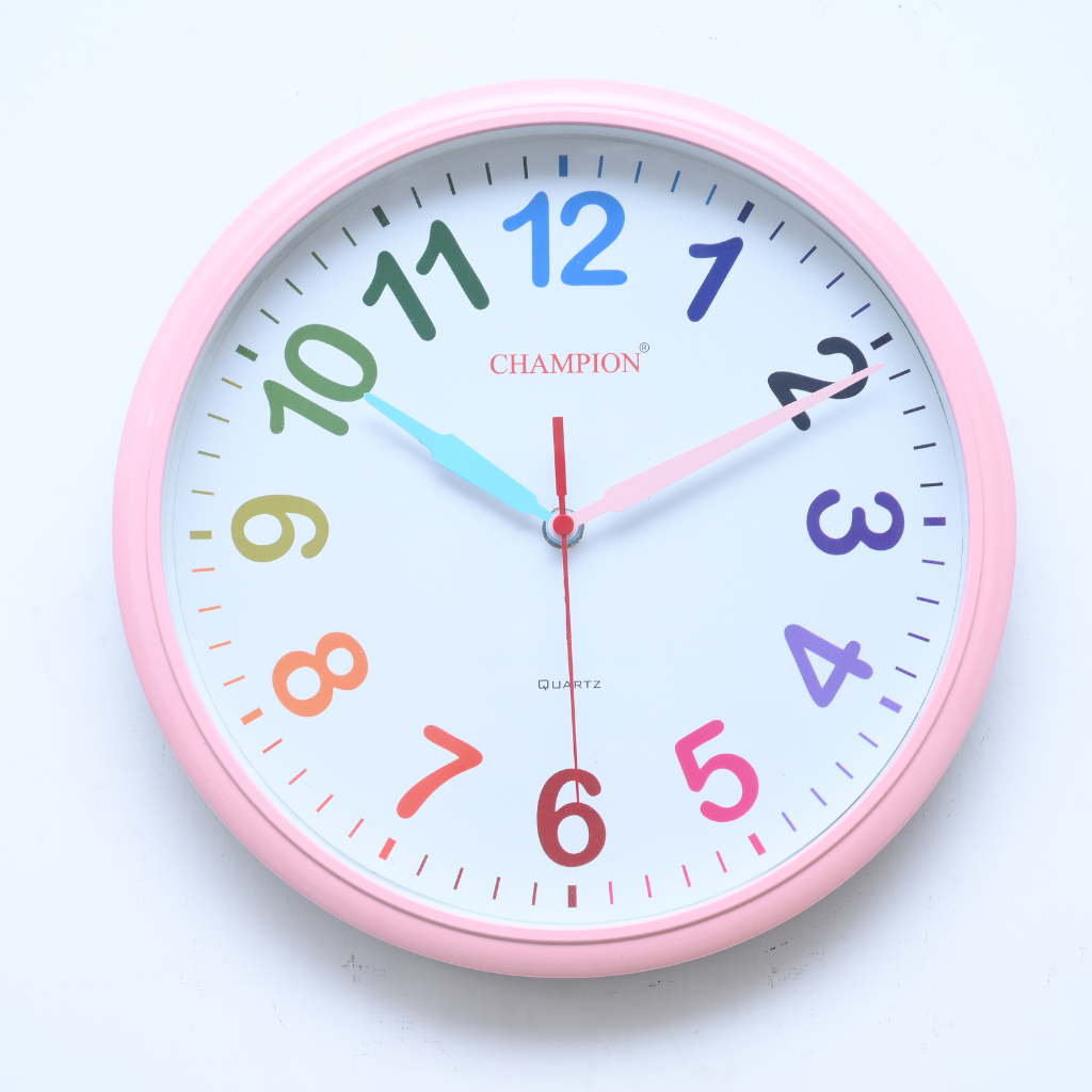 Champion Colorful Pink Wall Clock