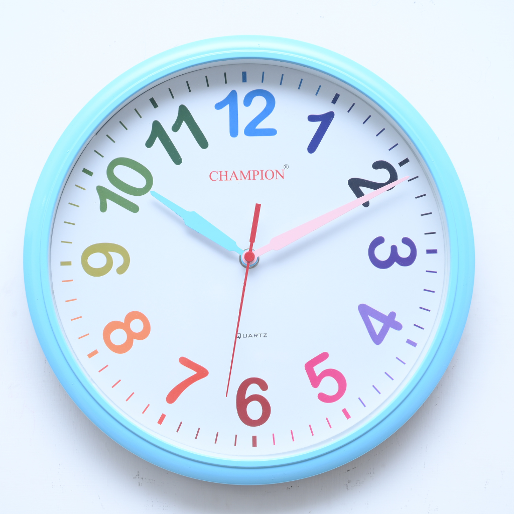 Champion Colorful Blue Wall Clock