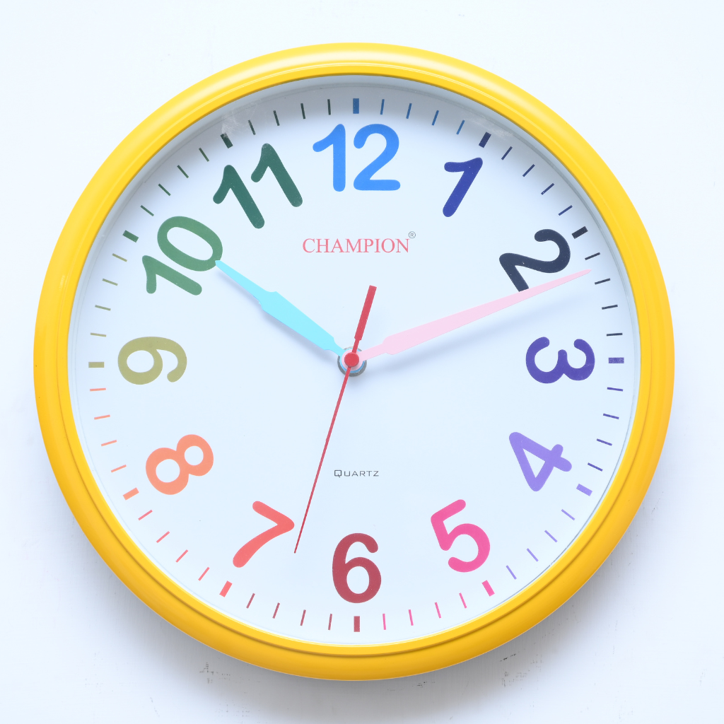 Champion Colorful Yellow Wall Clock
