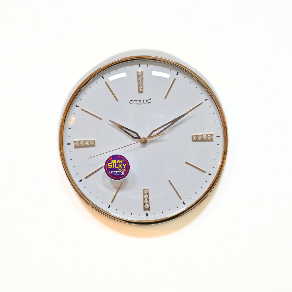 Curvy Clock Amms Non Ticking stylish Curved Glass Wall clock – Amms Watches and Clocks