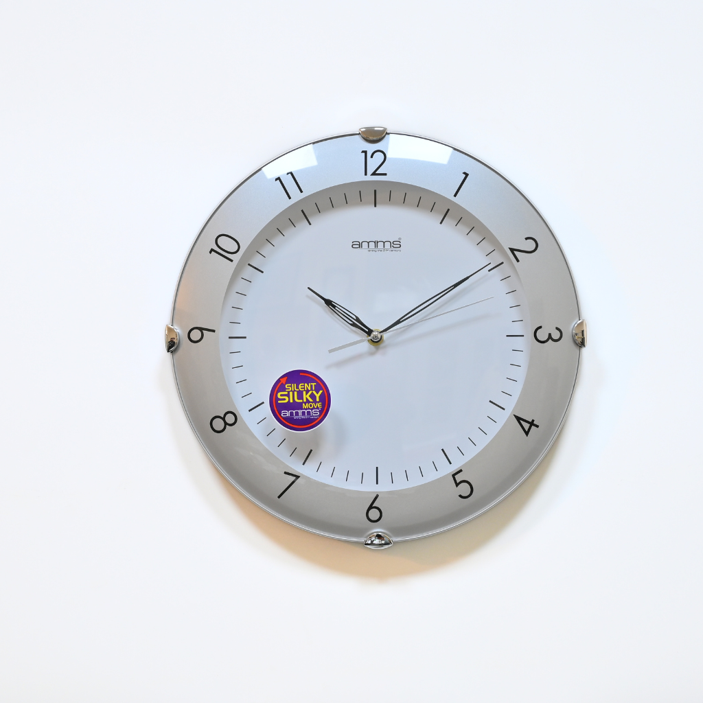 Champion Amms Curved Glass White Wall Clock – Amms Watches and Clocks