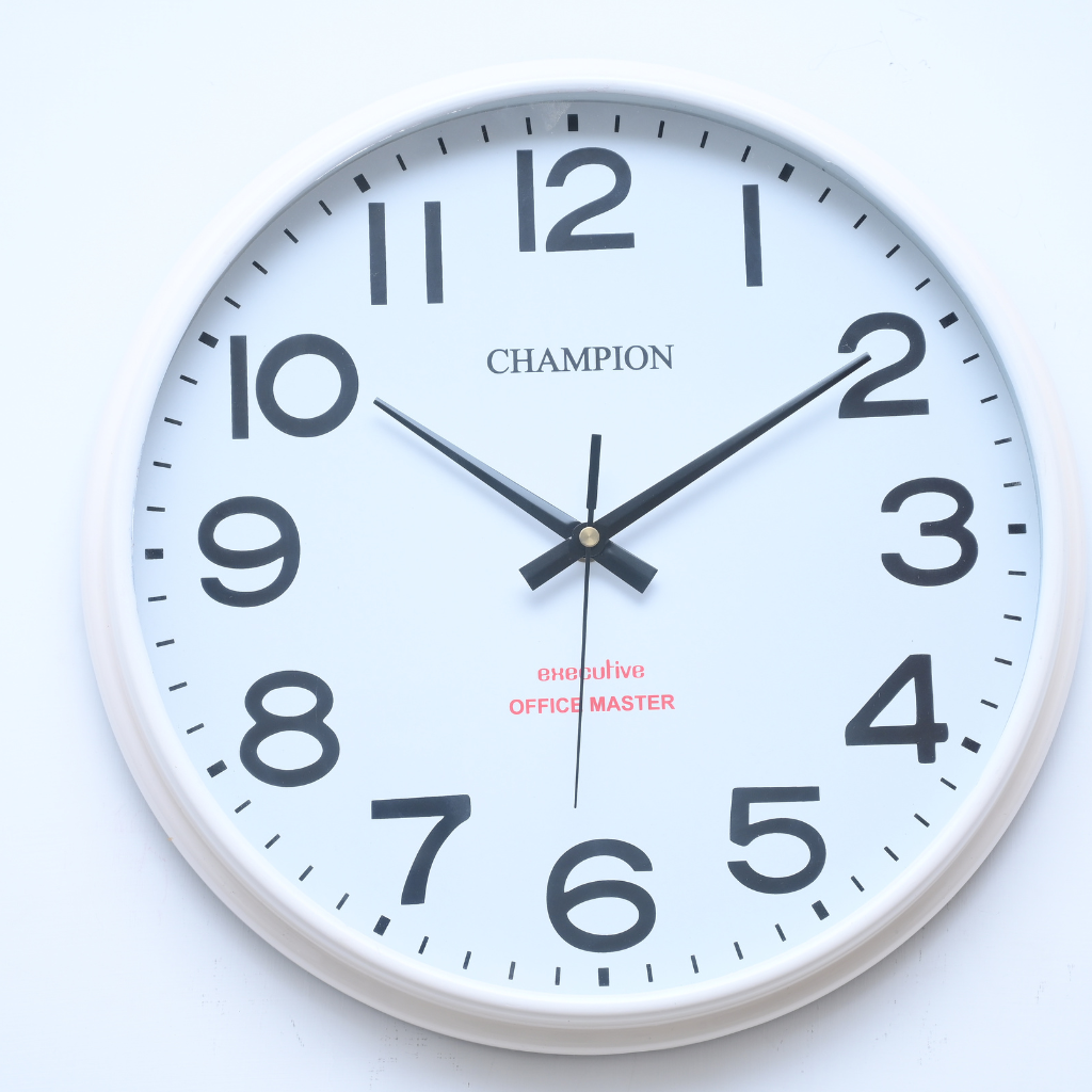 Champion White Office Wall Clock