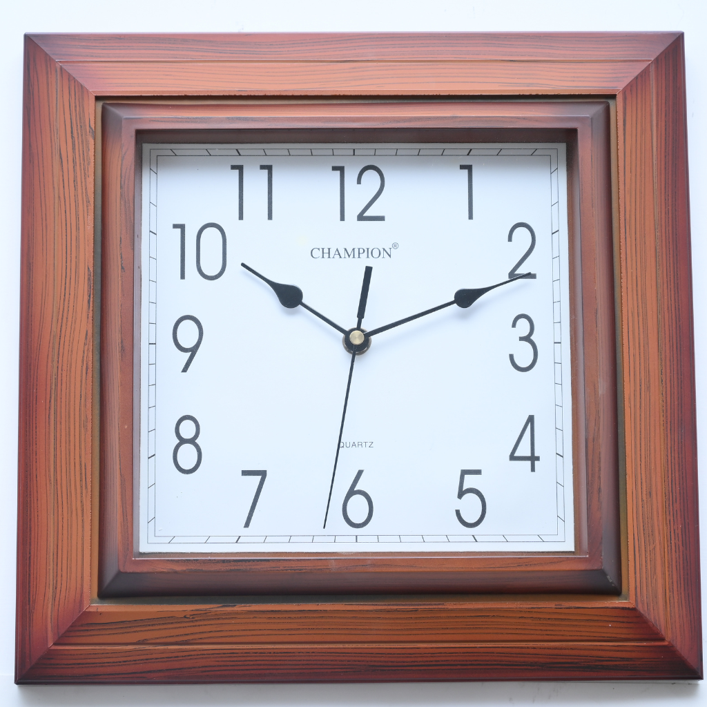 Champion Square White Wall Clock