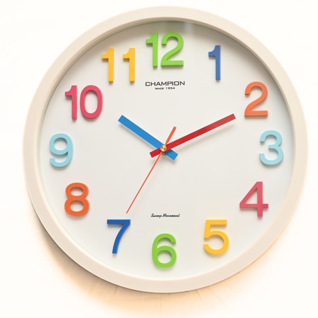 Champion Kidz Non Ticking Colorful Wall Clock