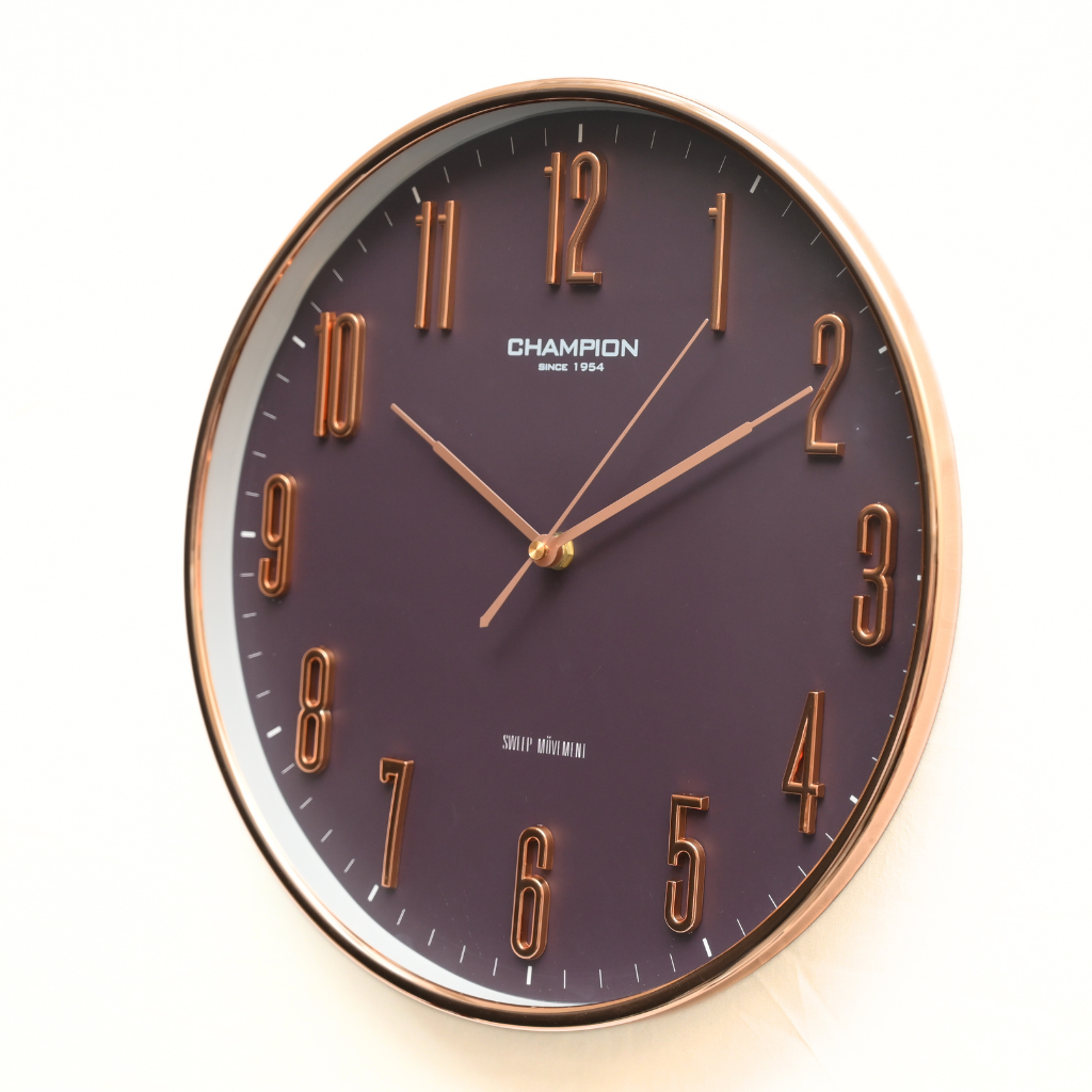 Champion Purple Dial Stylish Wall Clock