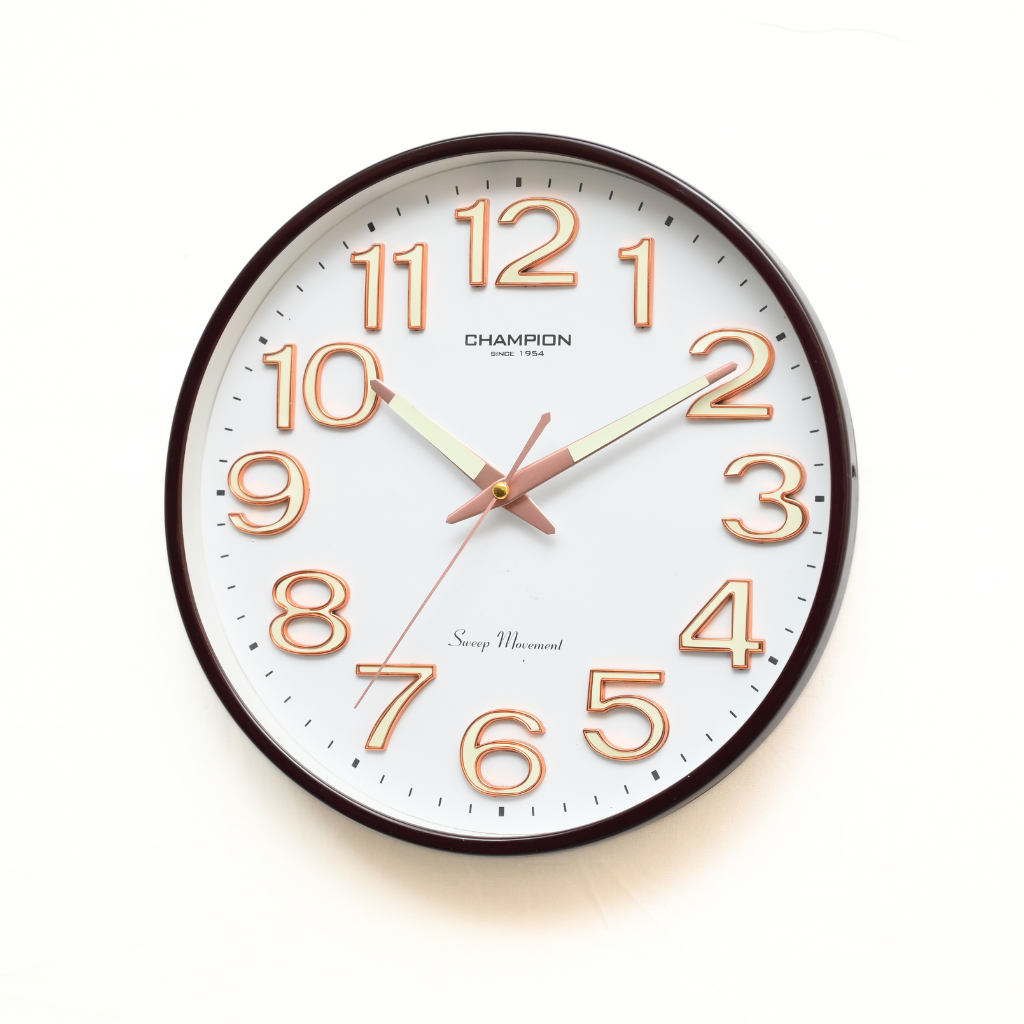 Champion Non Ticking Luminous White Wall Clock