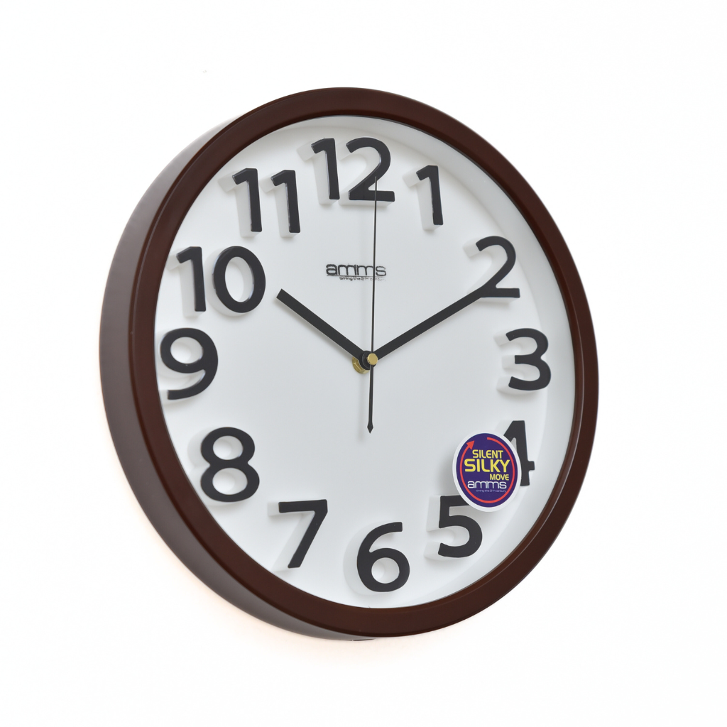 Amms Embossed Figures Non Ticking Wall Clock