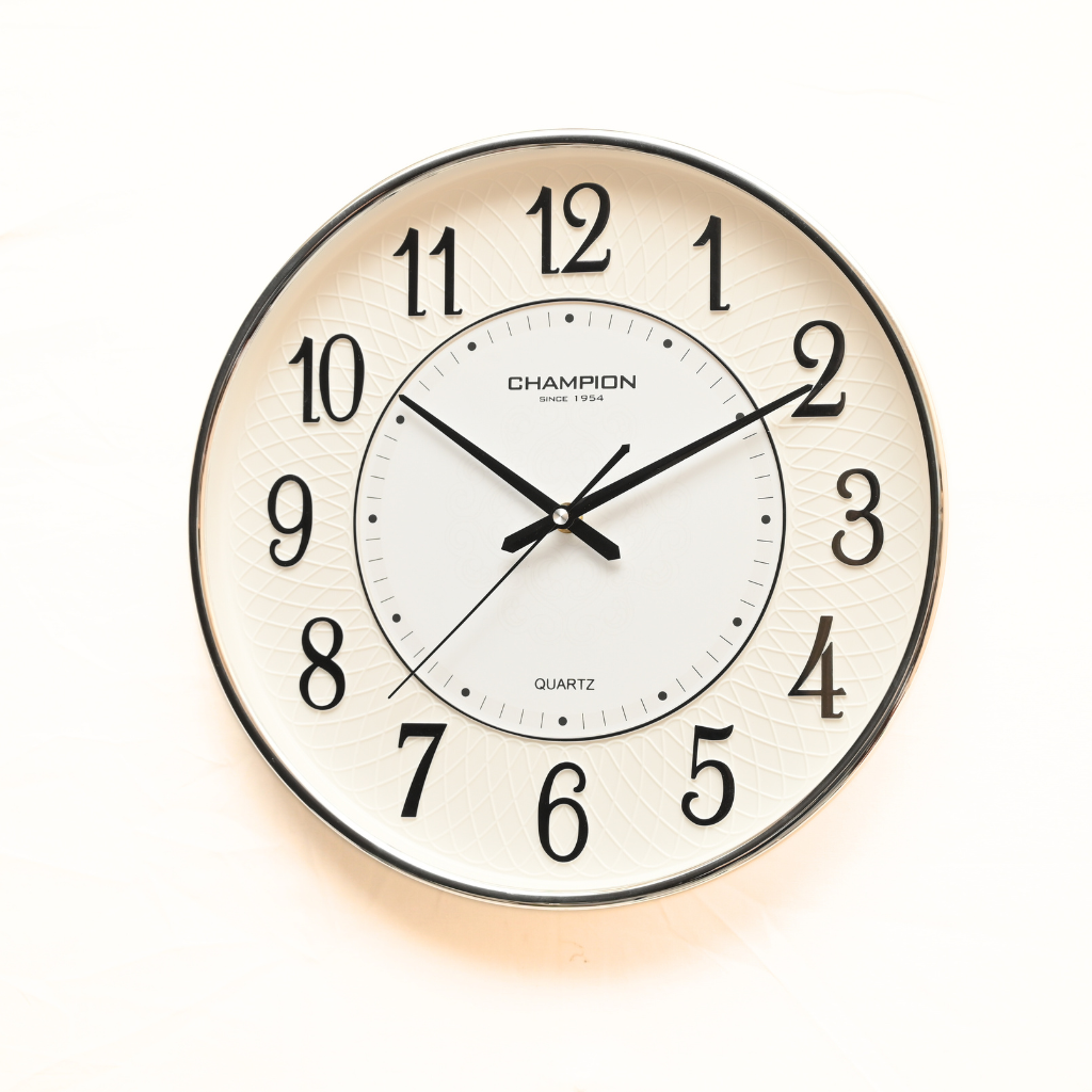 Champion Non ticking Clear Digits Wall Clock