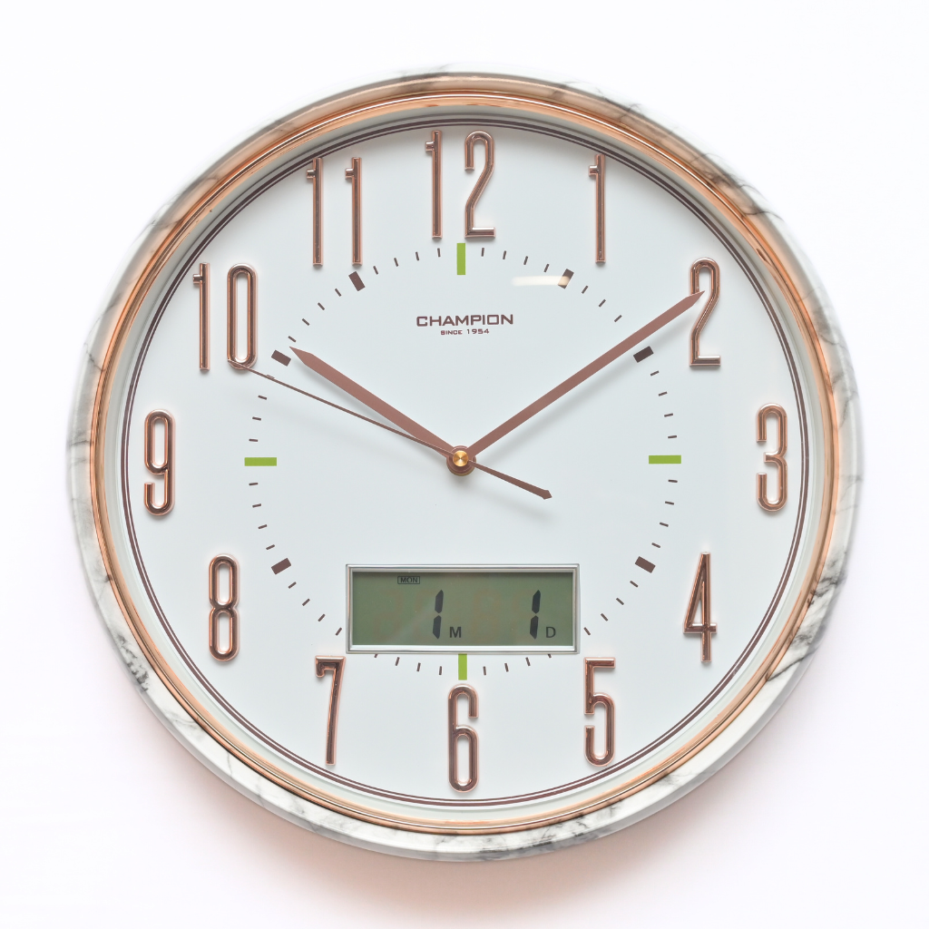Champion Non Ticking LCD Wall Clock Amms Watches and Clocks