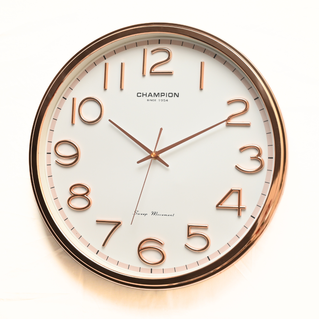 Champion Non Ticking Clear Digits Wall Clock