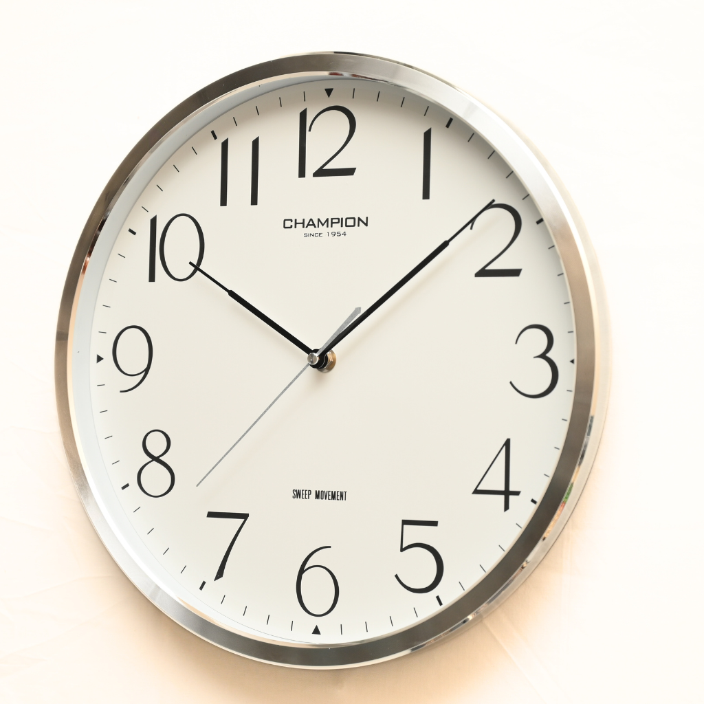 Champion Non Ticking Clear Digits Wall Clock