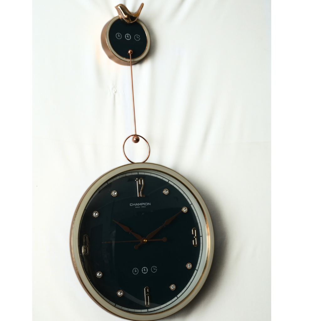 Champion Non Ticking Hanging Pendulum Wall Clock
