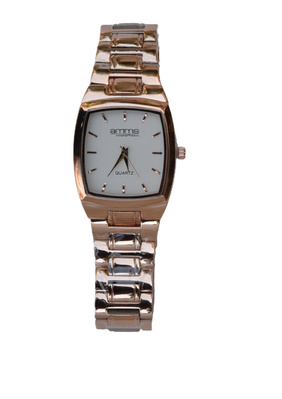 Amms Solid Stainless Steel SquareWrist Watch