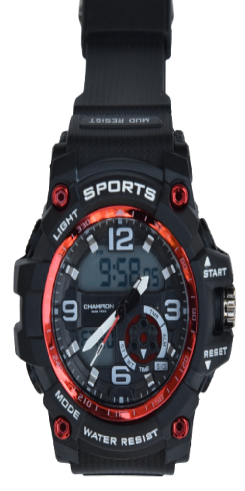 Champion Sport Red Wrist Watch