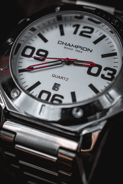 Champion  Stainless Steel Round Wrist Watch