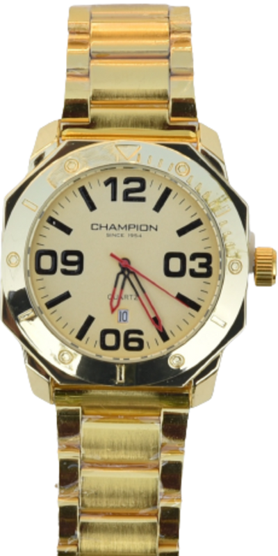 Champion Stainless Steel Golden Wrist Watch