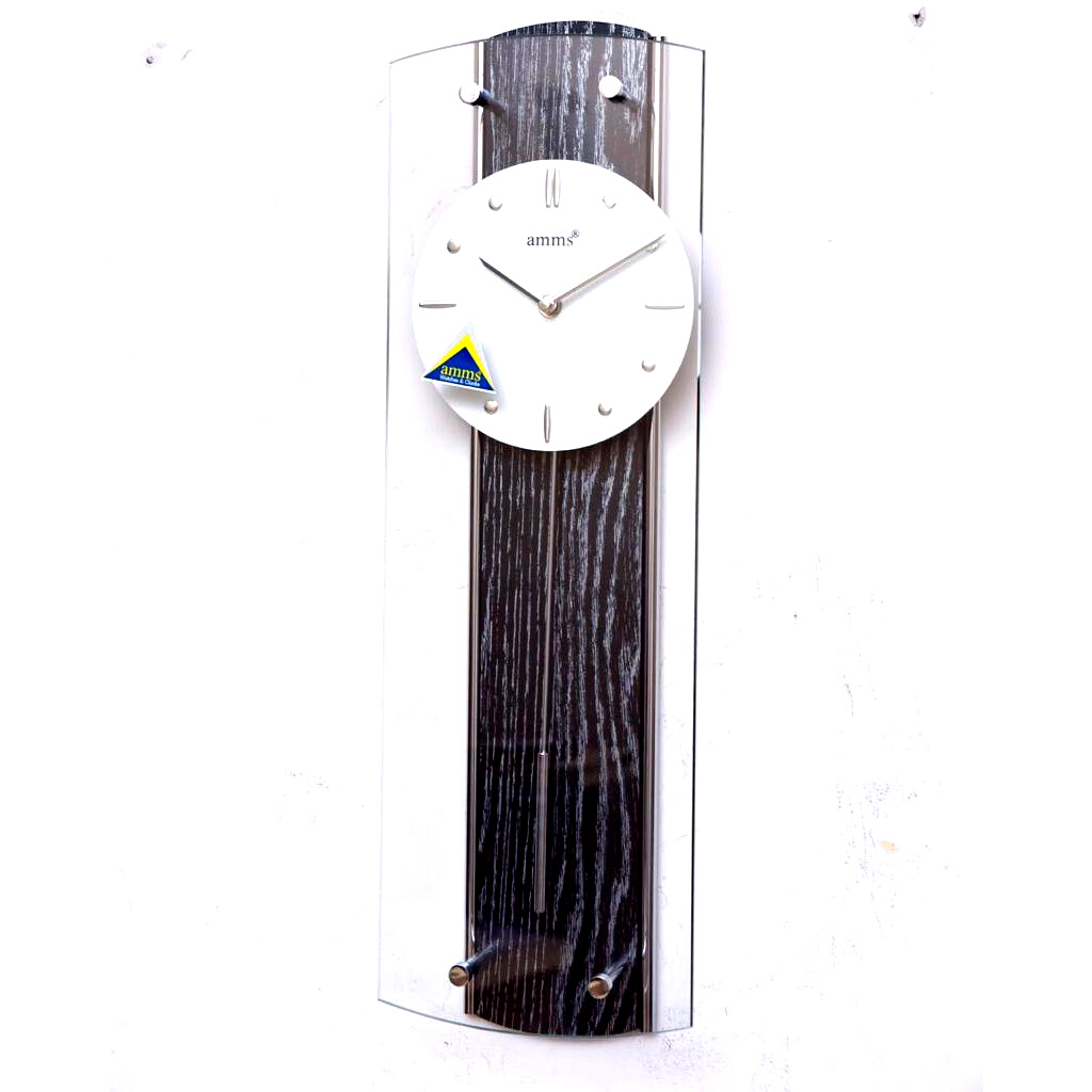 Amms Long Pendulum Wall Clocks With white dial and wooden back – Amms ...