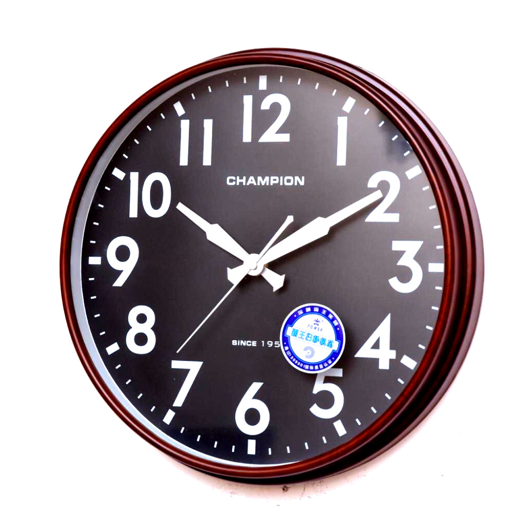 Champion Elegant Brown With Black Dial Office Master Wall Clock