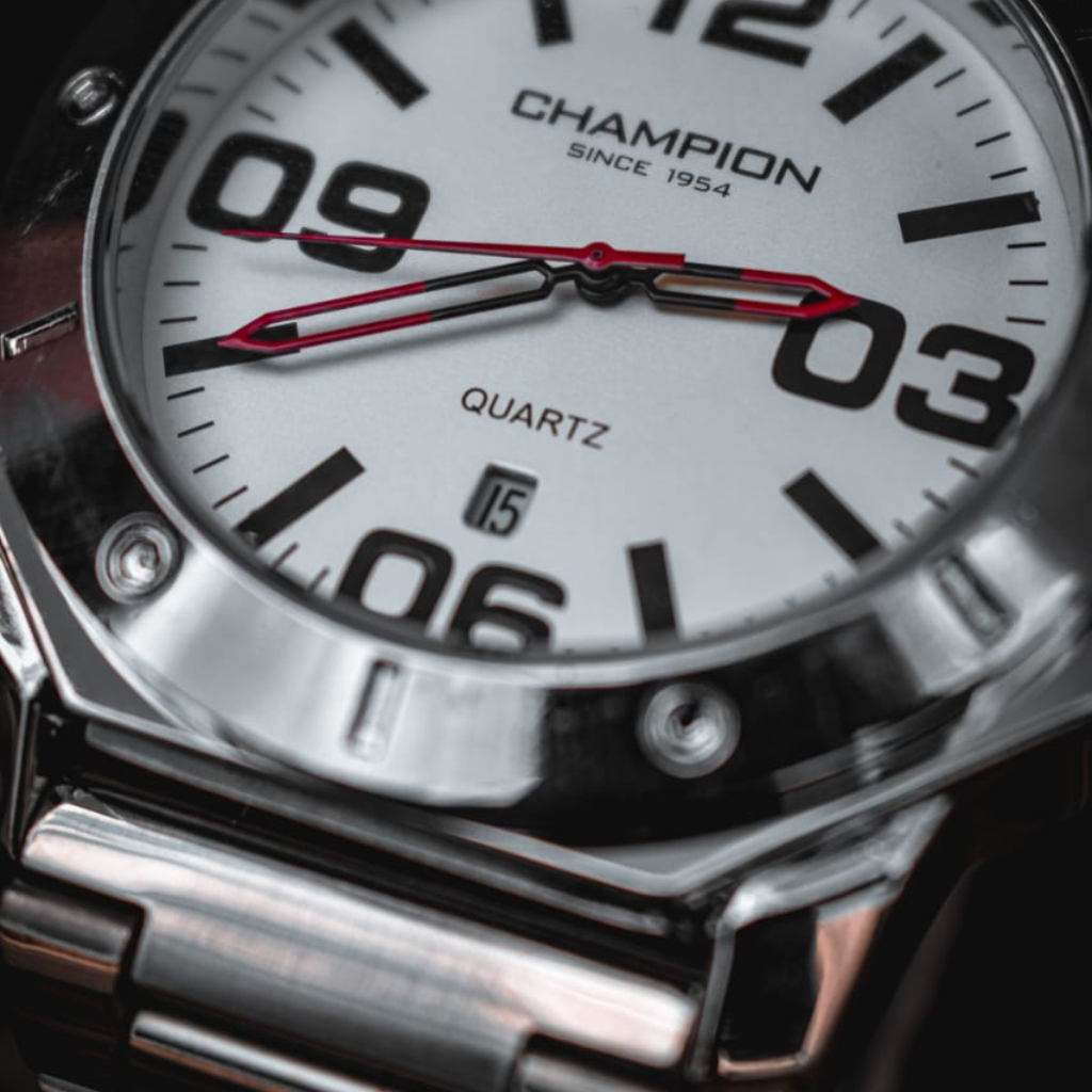 Champion  Stainless Steel Round Wrist Watch